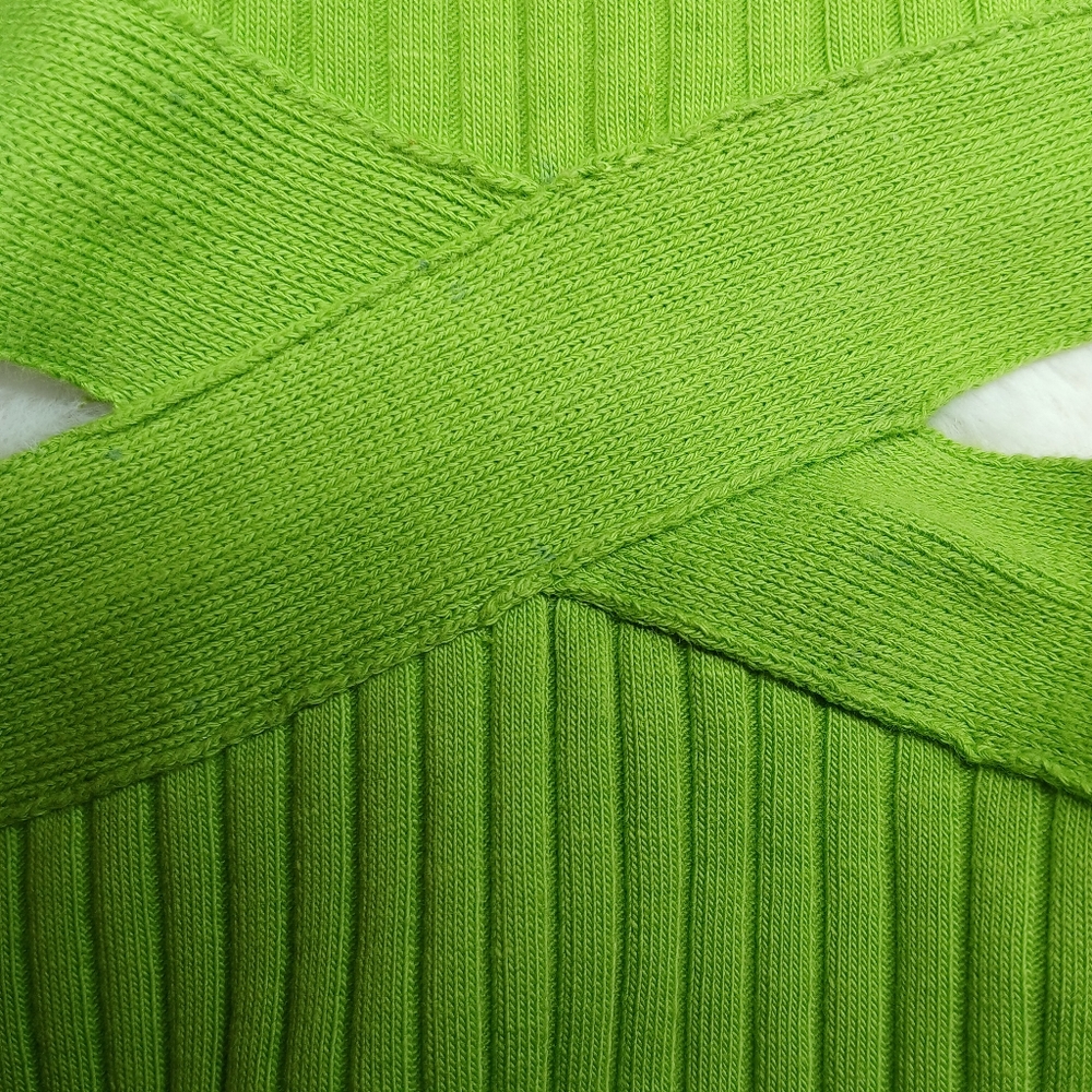 ZARA Green Ribbed Cutout Bodysuit | Criss-Cross Waist | Size M | NWT - Picture 16 of 16